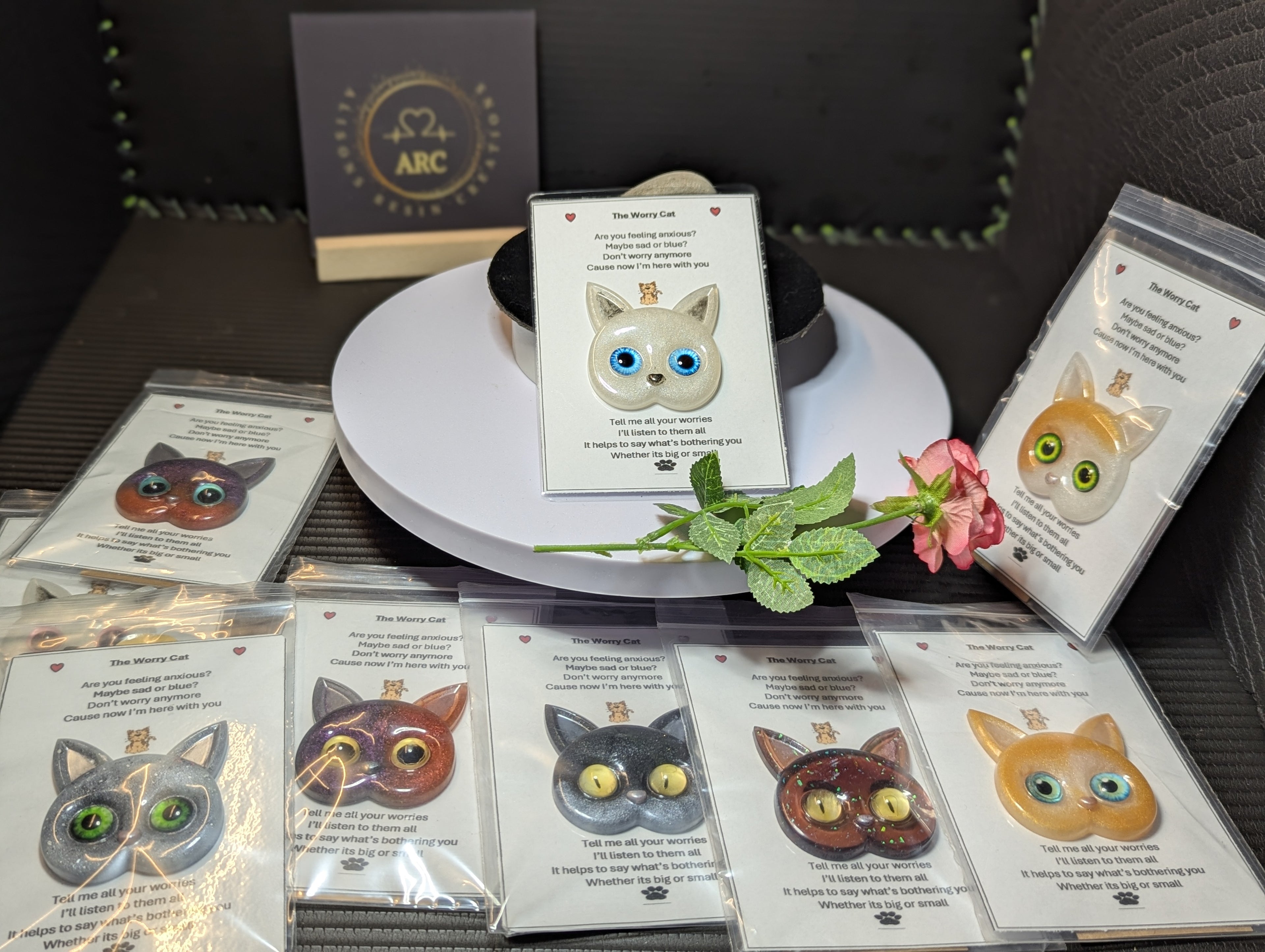 Cute Resin Worry Cats - LUCKY DIP