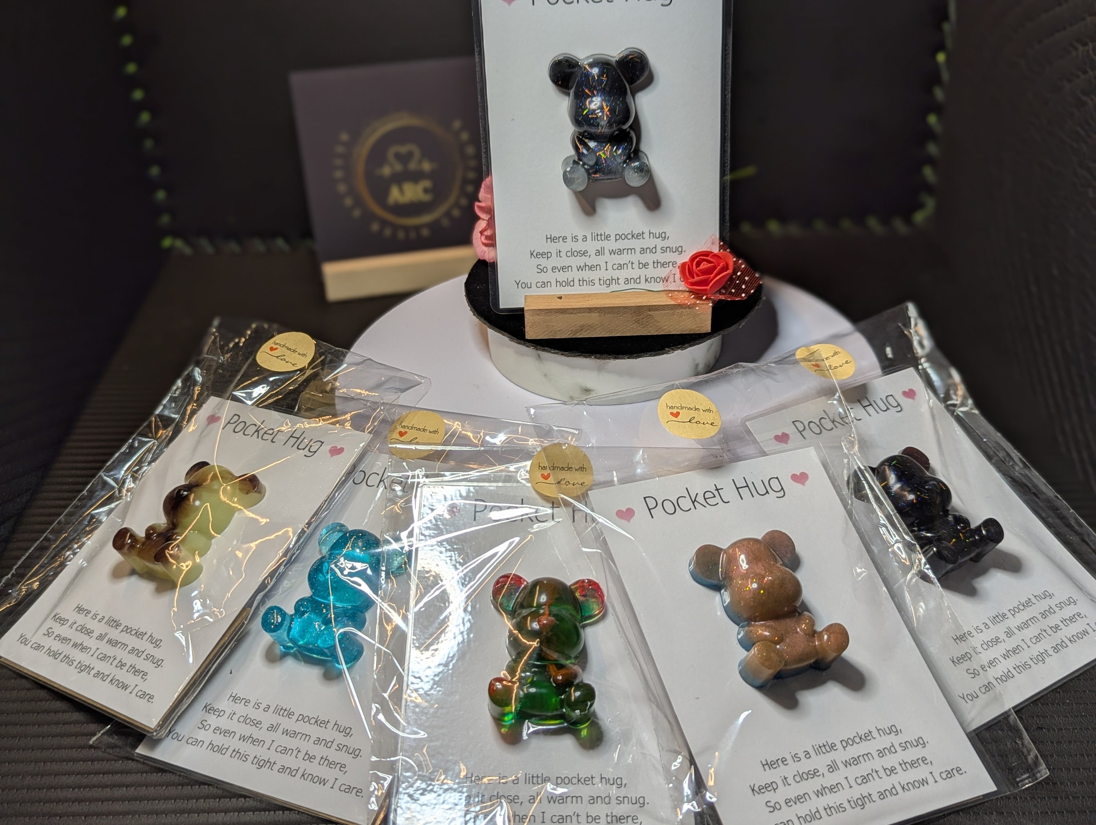 Cute Resin Teddy Pocket Hug- LUCKY DIP
