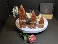 Set of three house's with blue flowers