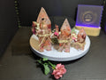Set of 3 Houses with pink flowers