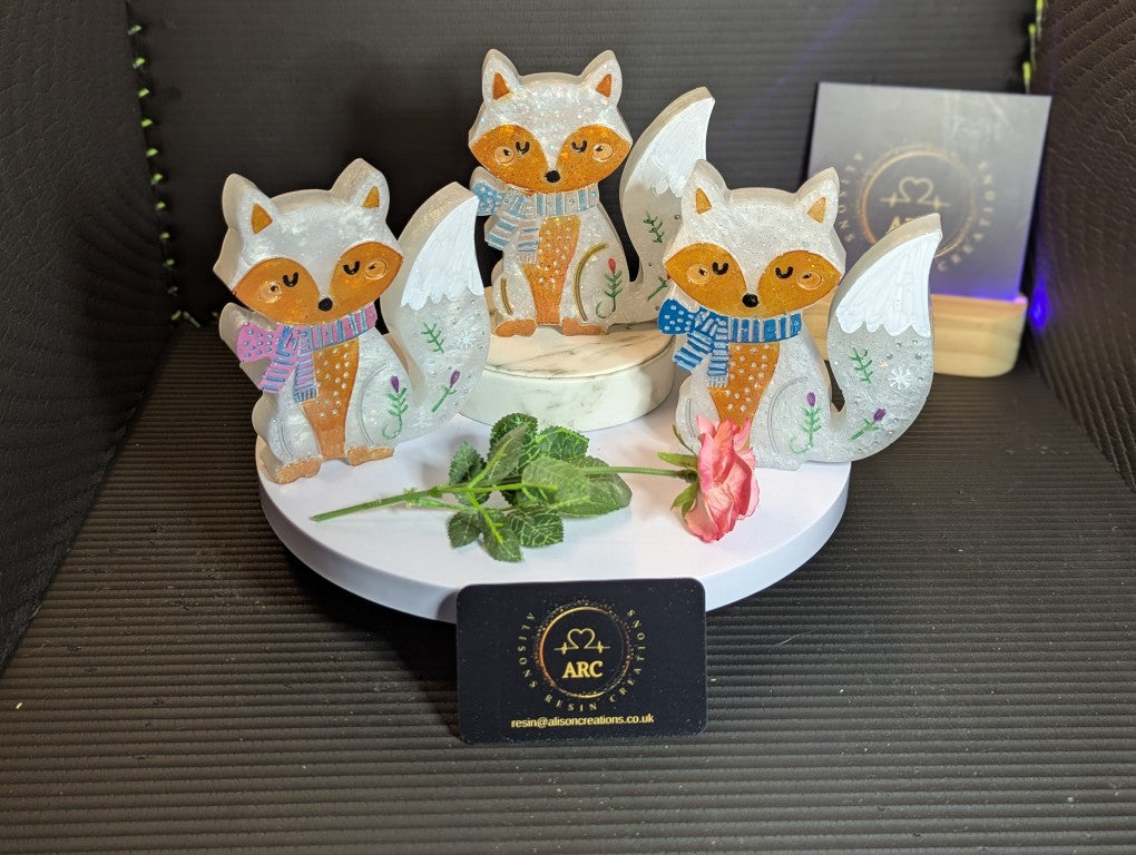 Cute Fox with Stripey Scarf