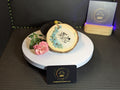 Wooden Plaque with beautiful blue flowers with quote "Live Laugh Love"