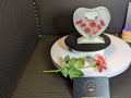 Remembrance Heart with stand includes Poppies and Planes