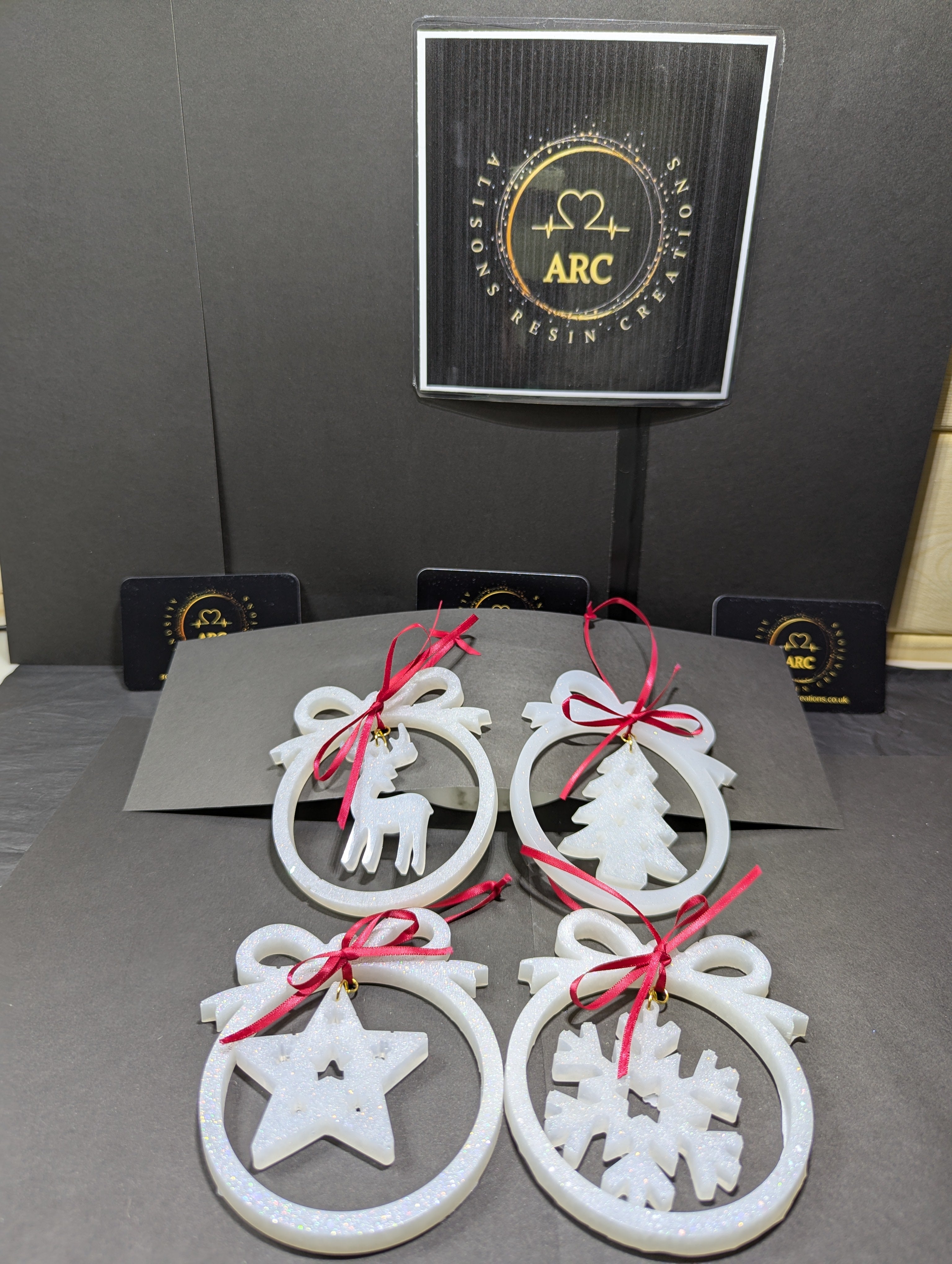 Christmas White Circle Hanging Ornament