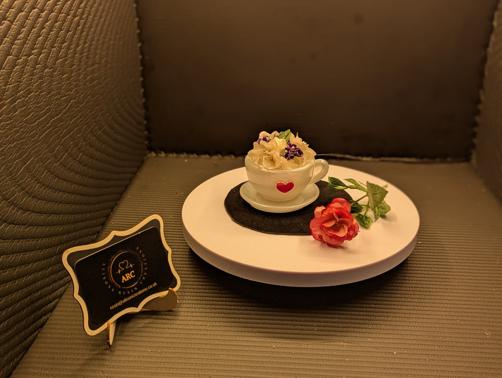 Flower Cup Saucer - White1
