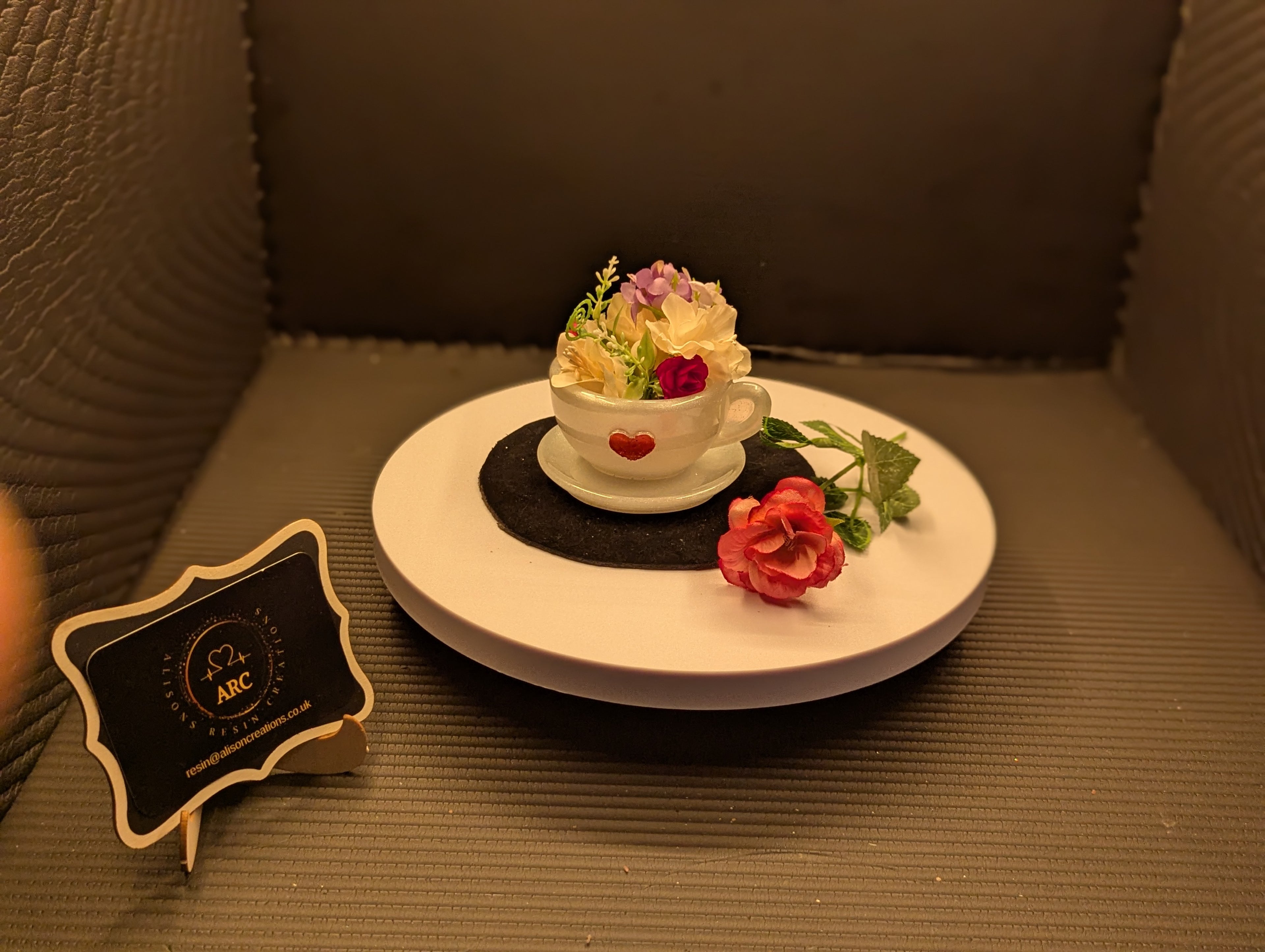 Flower Cup Saucer - White2