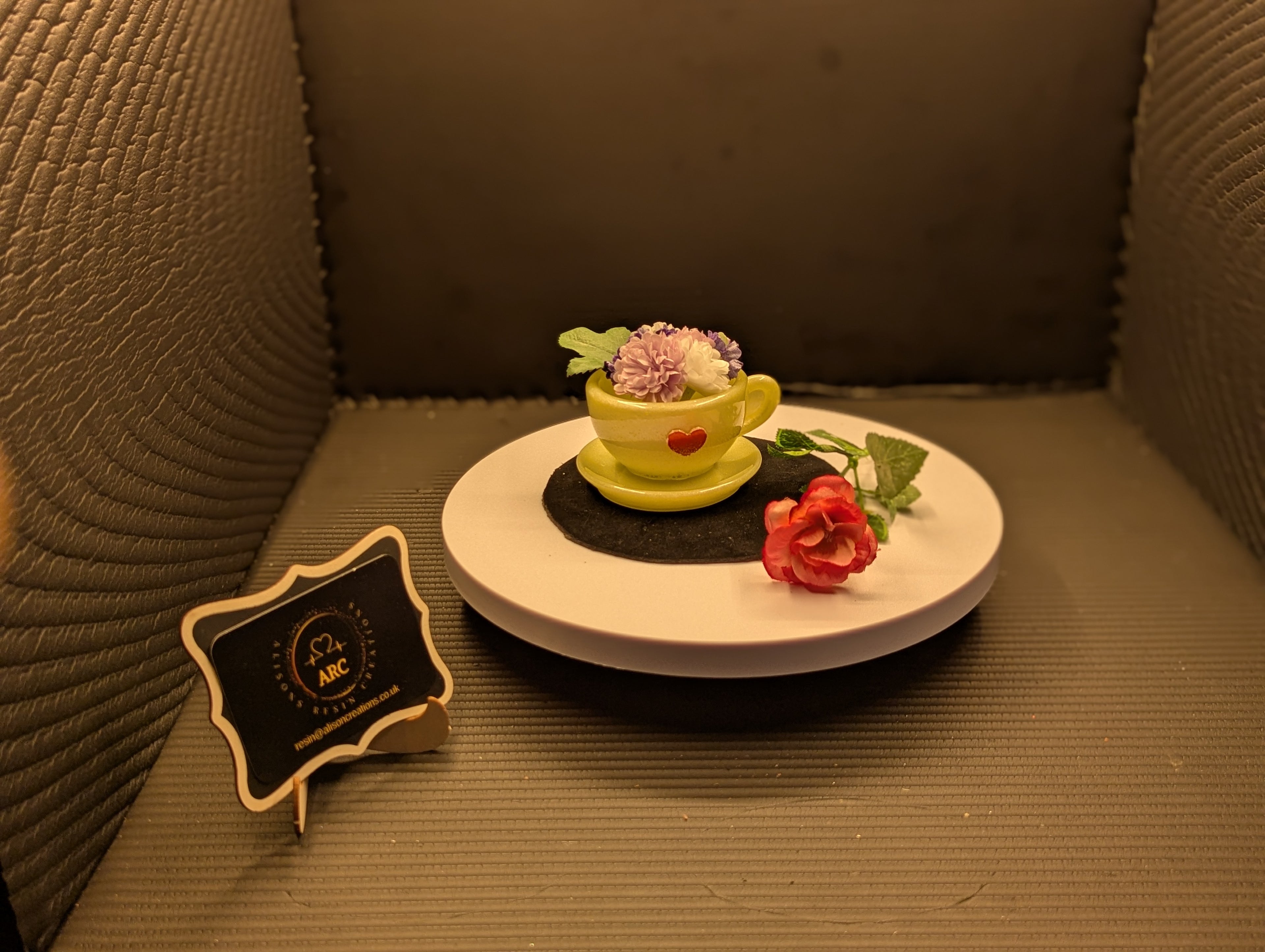 Flower Cup Saucer - Yellow