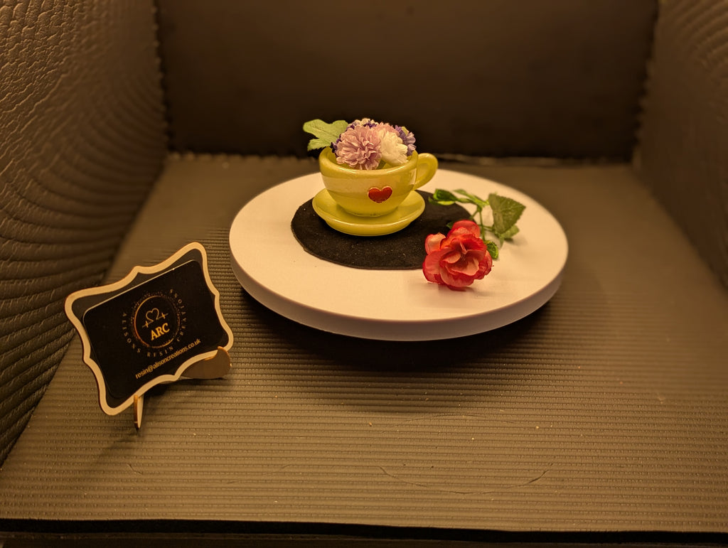 Flower Cup Saucer - Yellow