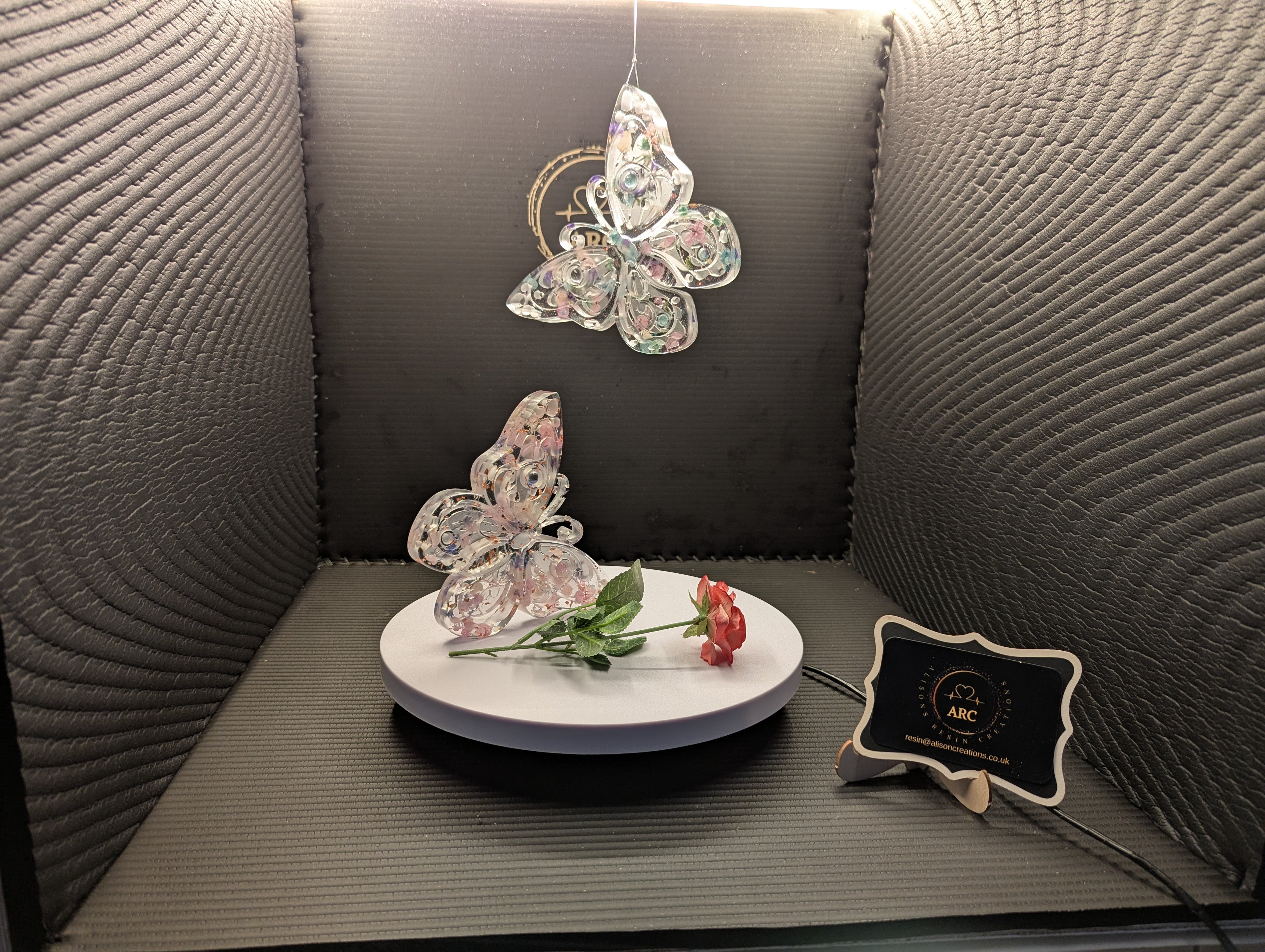 Hanging Butterfly With Flowers